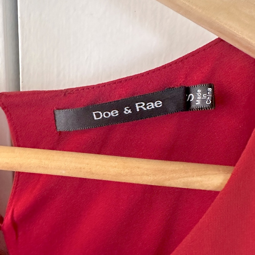 Red High Low Dress by Doe & Rae - Picture 2 of 10